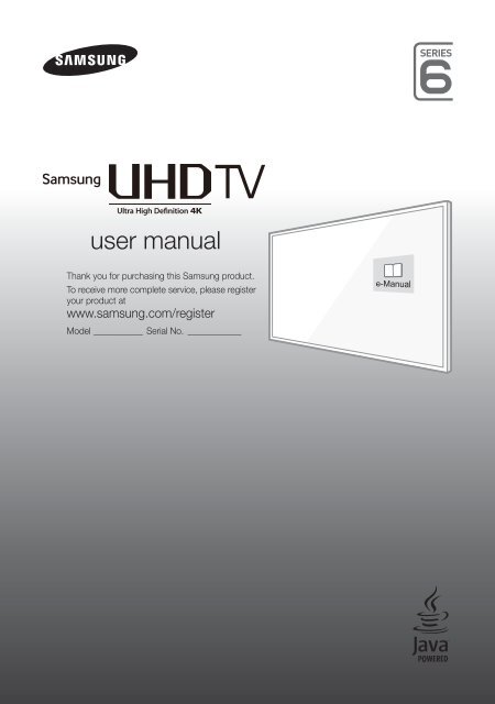 Samsung TV 48&quot; UHD 4K Flat Smart JU6410 Serie 6 - Quick Guide_9.72 MB, pdf, ENGLISH, GERMAN, ITALIAN
