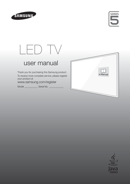 Samsung TV 32&quot; Full HD Flat Smart J5500 Serie 5 - Quick Guide_10 MB, pdf, ENGLISH, GERMAN, ITALIAN