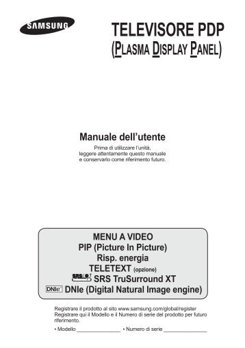 Samsung PS-50Q96HD - User Manual_13.96 MB, pdf, ITALIAN