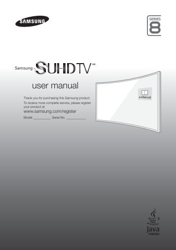 Samsung TV 55" SUHD 4K Curvo Smart JS8500 Serie 8 - Quick Guide_11.65 MB, pdf, ENGLISH, GERMAN, ITALIAN
