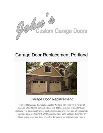 Garage Door Replacement Portland