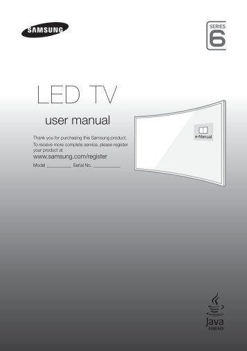 Samsung TV 48" Full HD Curvo Smart J6300 Serie 6 - Quick Guide_11.68 MB, pdf, ENGLISH, GERMAN, ITALIAN