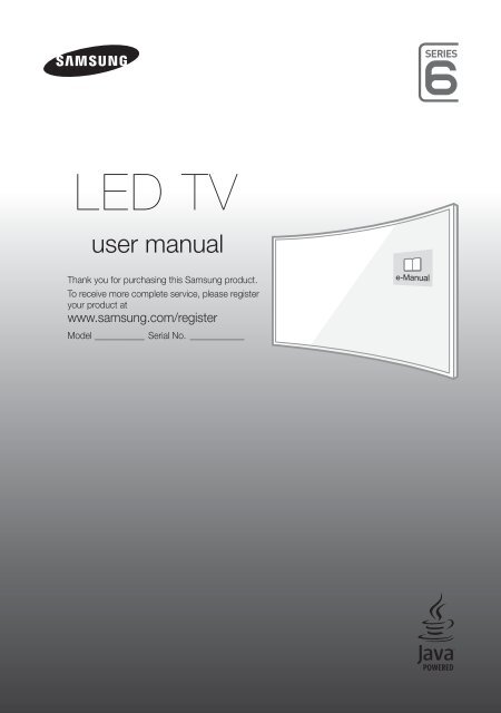 Samsung TV 48" Full HD Curvo Smart J6300 Serie 6 - Quick Guide_11.68 MB, pdf, ENGLISH, GERMAN, ITALIAN