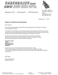 Migration to SEPA Direct Debit Mandate Rabenbauer GmbH ...