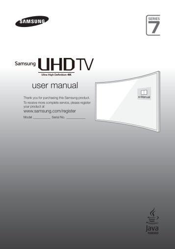 Samsung TV 48" UHD 4K Curvo Smart JU7500 Serie 7 - Quick Guide_11.55 MB, pdf, ENGLISH, GERMAN, ITALIAN