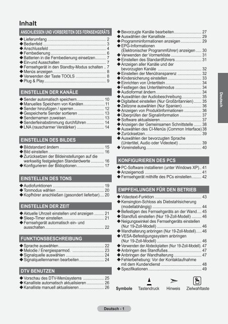 Samsung LE19A656A1D - User Manual_84.58 MB, pdf, ENGLISH, DUTCH, FRENCH, GERMAN, ITALIAN, PORTUGUESE, SLOVENIAN, SPANISH