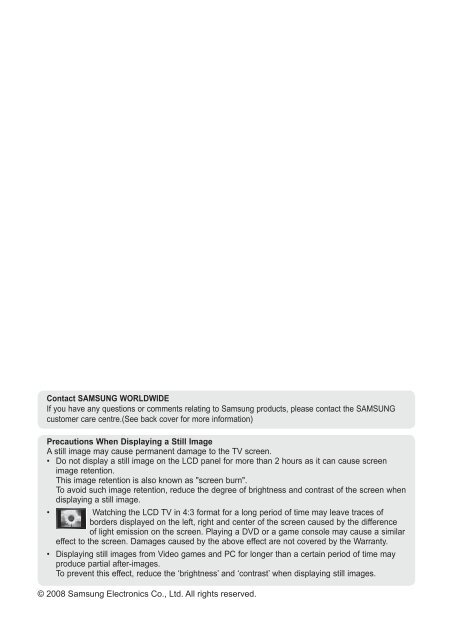 Samsung LE19A656A1D - User Manual_84.58 MB, pdf, ENGLISH, DUTCH, FRENCH, GERMAN, ITALIAN, PORTUGUESE, SLOVENIAN, SPANISH