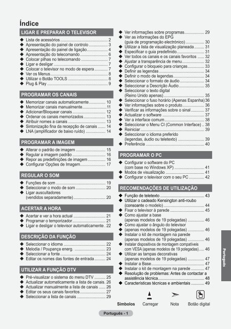 Samsung LE19A656A1D - User Manual_84.58 MB, pdf, ENGLISH, DUTCH, FRENCH, GERMAN, ITALIAN, PORTUGUESE, SLOVENIAN, SPANISH