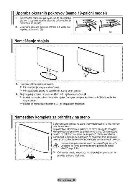 Samsung LE19A656A1D - User Manual_84.58 MB, pdf, ENGLISH, DUTCH, FRENCH, GERMAN, ITALIAN, PORTUGUESE, SLOVENIAN, SPANISH