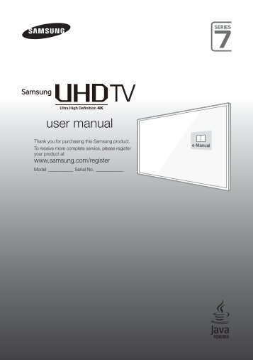 Samsung TV 48" UHD 4K Flat Smart JU7000 Serie 7 - Quick Guide_11.39 MB, pdf, ENGLISH, GERMAN, ITALIAN