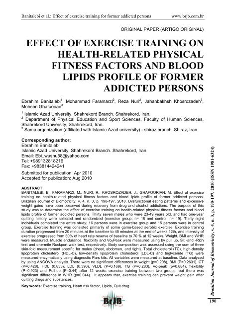 Health and Fitness Journal 2010