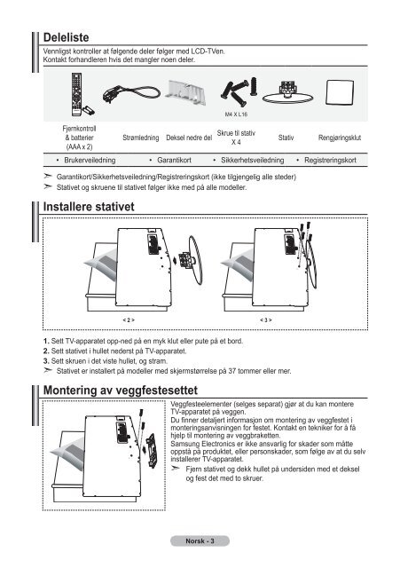 Samsung LE32R87BD - User Manual_46.82 MB, pdf, ENGLISH, DANISH, FINNISH, NORWEGIAN, SWEDISH