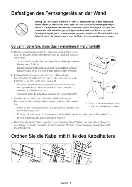 Samsung TV 55&quot; Full HD Curvo Smart H6800 Serie 6 - Quick Guide_10.38 MB, pdf, ENGLISH, GERMAN, ITALIAN