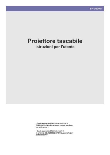 Samsung SP-U300M - User Manual_1.42 MB, pdf, ITALIAN