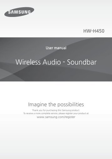 Samsung Soundbar H450 da 291W, 2.1Ch - User Manual_3.22 MB, pdf, ENGLISH
