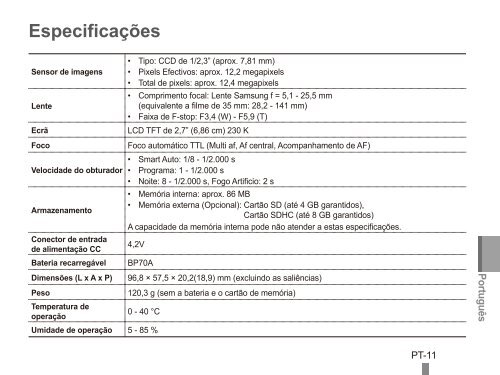 Samsung PL80 - Quick Guide_9.85 MB, pdf, ENGLISH, DUTCH, FRENCH, GERMAN, ITALIAN, PORTUGUESE, SPANISH