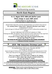 Forthcoming events North East Region