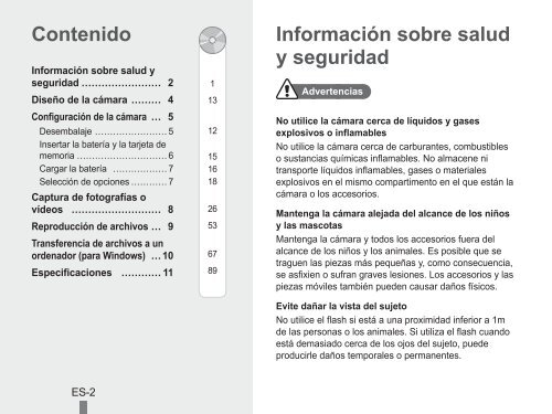 Samsung PL90 - Quick Guide_2.45 MB, pdf, ENGLISH, SPANISH