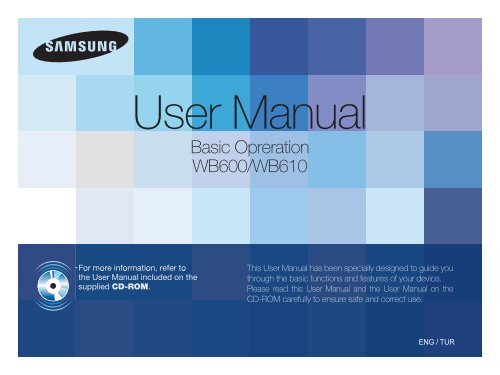 Samsung WB600 - Quick Guide_3.53 MB, pdf, ENGLISH, TURKISH