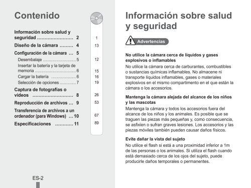 Samsung PL90 - Quick Guide_2.73 MB, pdf, ENGLISH, SPANISH