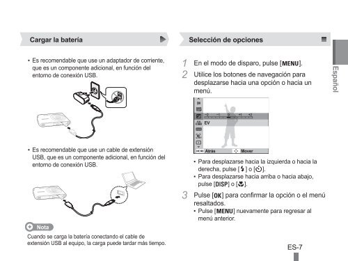 Samsung PL90 - Quick Guide_2.73 MB, pdf, ENGLISH, SPANISH