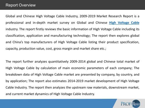 Global and Chinese High Voltage Cable Industry, 2009-2019