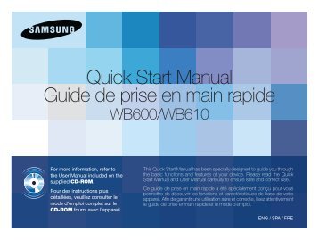 Samsung WB600 - Quick Guide_4.27 MB, pdf, ENGLISH, FRENCH, SPANISH