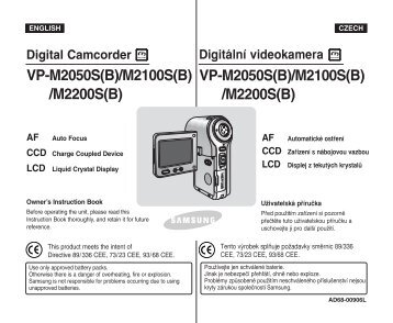 Samsung VP-M2100B - User Manual_3.89 MB, pdf, ENGLISH, CZECH