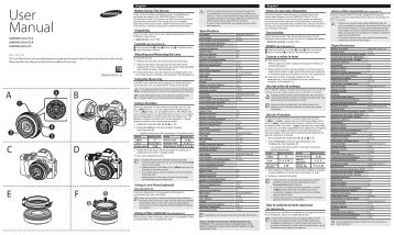 Samsung Obiettivo a lunghezza focale fissa grandangolare da 20 mm F 2,8 - User Manual_0.01MB, pdf, ENGLISH, FRENCH