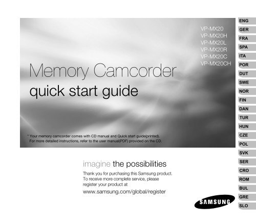 Samsung VP-MX20CH - Quick Guide_24.43 MB, pdf, ENGLISH, BULGARIAN ...
