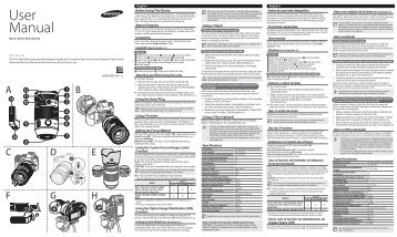 Samsung 50-150 mm F2.8 S ED OIS Professional Telephoto Zoom Lens - User Manual_0.01MB, pdf, ENGLISH, FRENCH, SPANISH