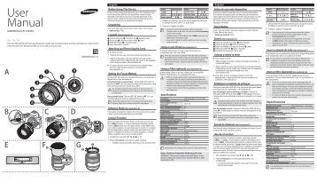 Samsung 85 mm F1.4 ED SSA Telephoto Prime Lens - User Manual_0.01MB, pdf, ENGLISH, FRENCH