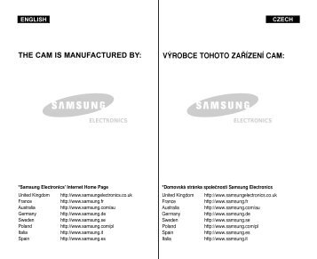 Samsung VP-M110S - User Manual_2.57 MB, pdf, ENGLISH, CZECH