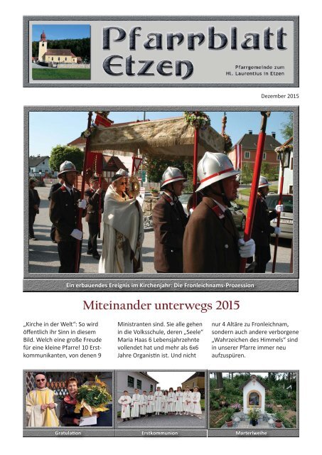 Pfarrblatt 2015