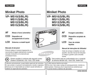 Samsung VP-MM12BL - User Manual_4.63 MB, pdf, ITALIAN, PORTUGUESE