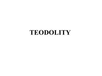 TEODOLITY
