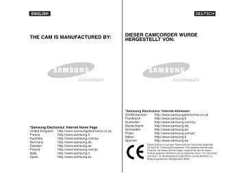 Samsung VP-M110B - User Manual_6.83 MB, pdf, ENGLISH, GERMAN
