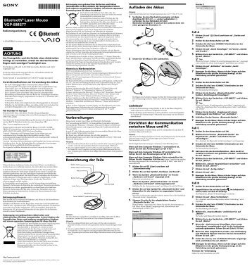 Sony VGP-BMS77 - VGP-BMS77 Istruzioni per l'uso Tedesco