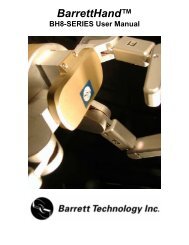 Barrett Hand User Manual - Clemson University