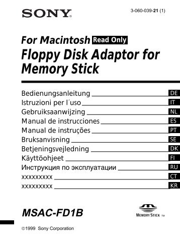 Sony MSAC-FD1B - MSAC-FD1B Istruzioni per l'uso Spagnolo