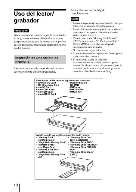 Sony MRW62E-T2 - MRW62E-T2 Istruzioni per l'uso Spagnolo