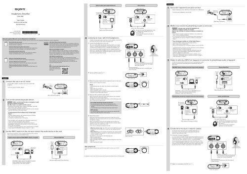 Sony PHA-3AC - PHA-3AC Istruzioni per l'uso Francese