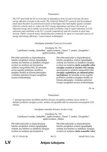 Ārējais tulkojums LV - Eiropas Parlaments - Europa