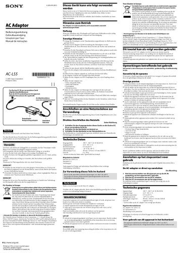 Sony AC-LS5 - AC-LS5 Istruzioni per l'uso Portoghese