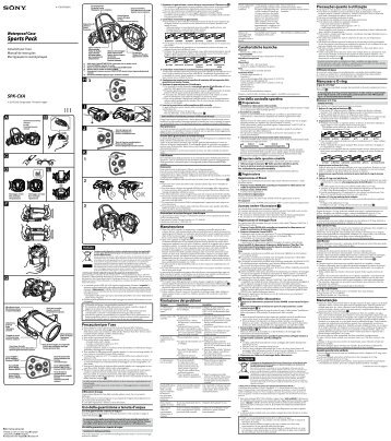 Sony SPK-CXA - SPK-CXA Istruzioni per l'uso Italiano