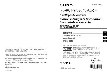 Sony IPT-DS1 - IPT-DS1 Istruzioni per l'uso Inglese