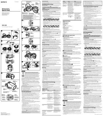 Sony SPK-CXB - SPK-CXB Istruzioni per l'uso Tedesco