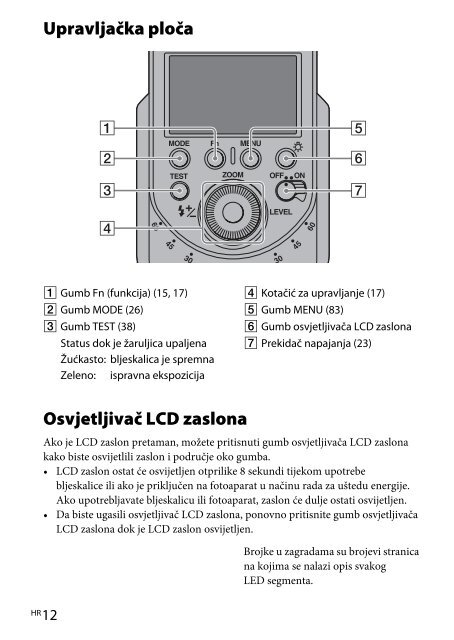 Sony HVL-F60M - HVL-F60M Istruzioni per l'uso Croato