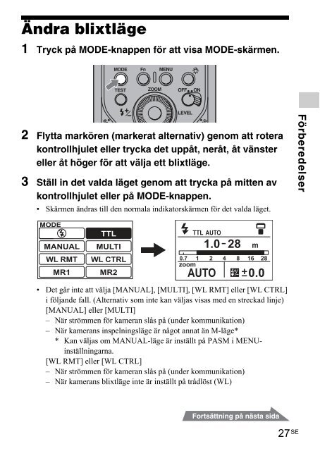 Sony HVL-F60M - HVL-F60M Istruzioni per l'uso Svedese