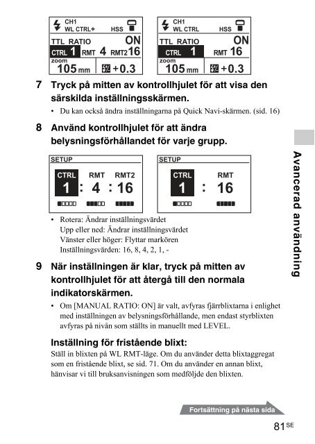 Sony HVL-F60M - HVL-F60M Istruzioni per l'uso Svedese